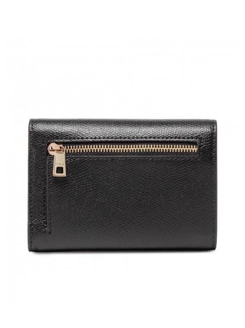 1927 Portefeuille compact en cuir ares Noir - Portefeuilles Femme