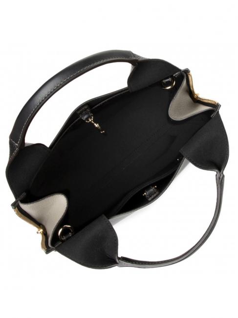 GILDA Cabas Roma et veau st eracle noir + marbre c - Sacs pour Femme