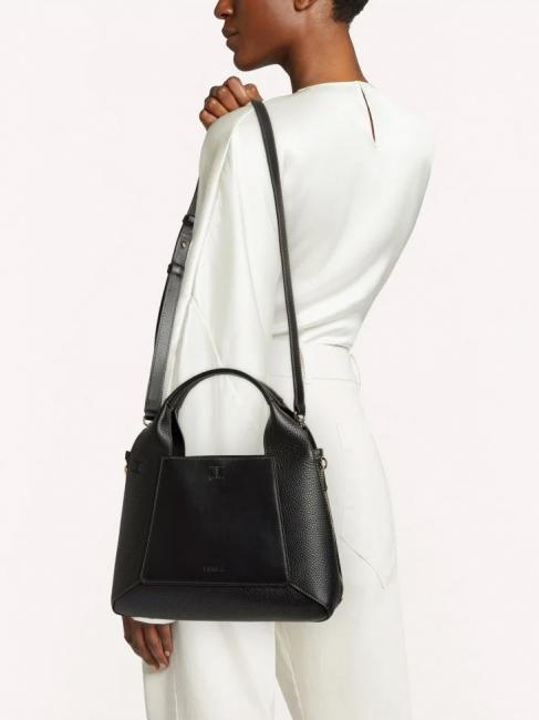 GILDA Cabas Roma et veau st eracle cognac / noir - Sacs pour Femme