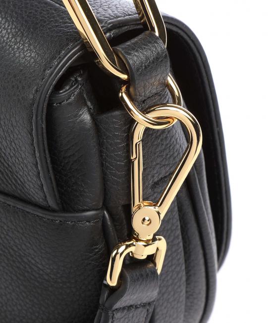 MAGIE M Sac en cuir martel&eacute; avec bandouli&egrave;re Noir - Sacs pour Femme