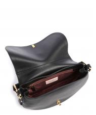 COCCINELLE MAGIE M Sac en cuir martel&eacute; avec bandouli&egrave;re Noir - Sacs pour Femme - 4