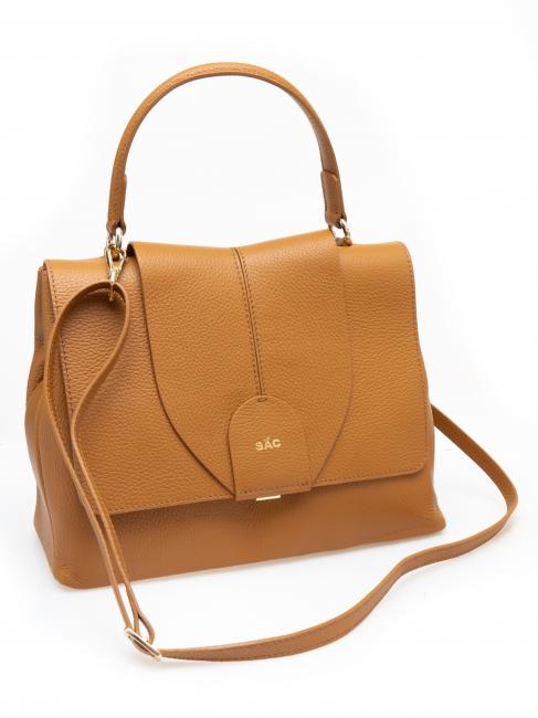 BORSA IN PELLE NAPPATA Avec bandouli&egrave;re amovible Naturel - Sacs pour Femme