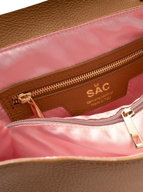 BORSA IN PELLE NAPPATA Avec bandouli&egrave;re amovible Naturel - Sacs pour Femme