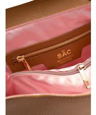 LESAC BORSA IN PELLE NAPPATA Avec bandouli&egrave;re amovible Naturel - Sacs pour Femme - 5