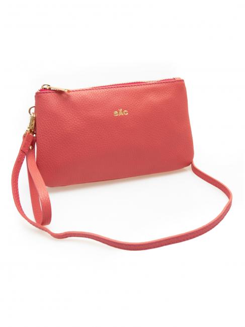 POCHETTE IN PELLE DOLLARO Avec manchette et bandouli&egrave;re amovible chewing-gum - Sacs pour Femme