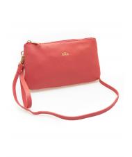 LESAC POCHETTE IN PELLE DOLLARO Avec manchette et bandouli&egrave;re amovible chewing-gum - Sacs pour Femme - 2