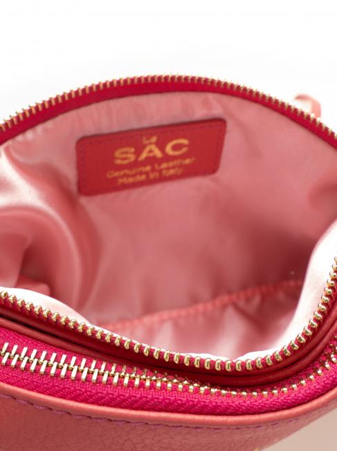 POCHETTE IN PELLE DOLLARO Avec manchette et bandouli&egrave;re amovible chewing-gum - Sacs pour Femme