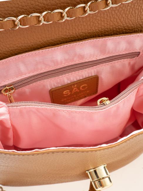 BORSA A TRACOLLA En cuir dollar Naturel - Sacs pour Femme