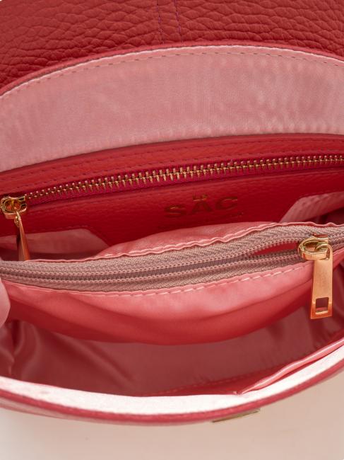 BORSETTA IN PELLE NAPPATA Avec bandouli&egrave;re amovible chewing-gum - Sacs pour Femme