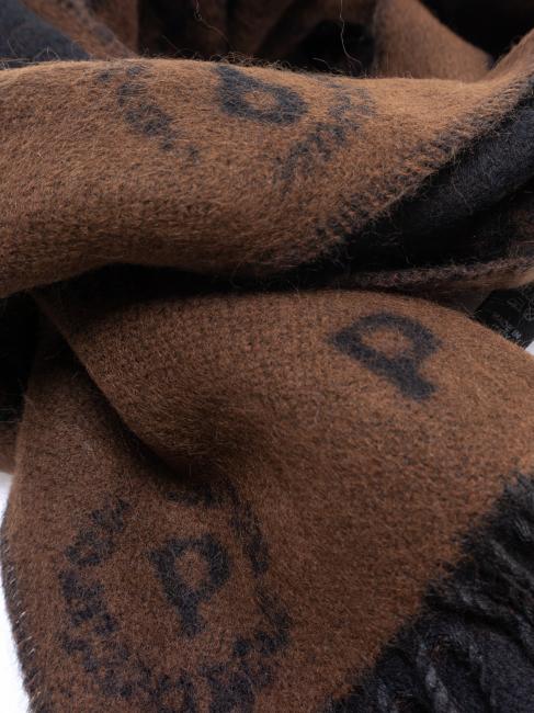 ALL OVER Jacquard int&eacute;gral noir marron - &Eacute;charpes