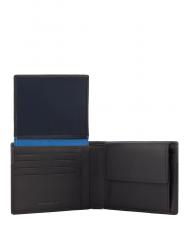 PIQUADRO URBAN Portefeuille à rabat, en cuir gris noir - Portefeuilles Homme - 3