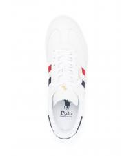 RALPH LAUREN HTR AREA Basket en cuir blanc / rouge / bleu - Chaussures Homme - 4