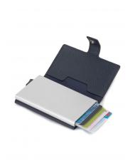 PIQUADRO MODUS RESTYLG Porte-cartes de crédit en cuir bleu - Portefeuilles Homme - 2