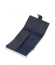 PIQUADRO MODUS RESTYLG Porte-cartes de crédit en cuir bleu - Portefeuilles Homme - 3