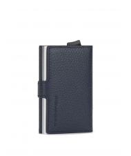 PIQUADRO MODUS RESTYLG Porte-cartes de crédit en cuir bleu - Portefeuilles Homme - 5