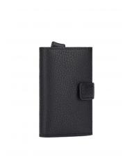 PIQUADRO MODUS RESTYLG Porte-cartes de crédit en cuir Noir - Portefeuilles Homme - 4