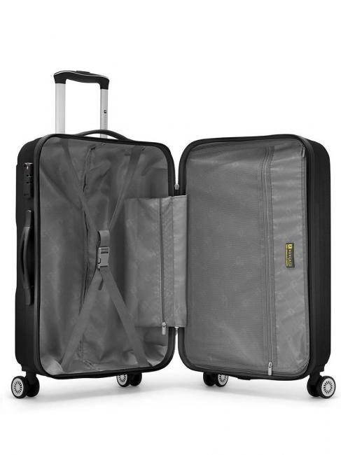 FLIGHT Ensemble de 3 chariots &agrave; bagages &agrave; main, moyen, grand Noir - Ensemble Valises