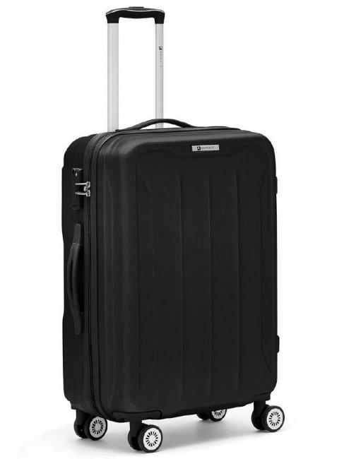 FLIGHT Ensemble de 3 chariots &agrave; bagages &agrave; main, moyen, grand Noir - Ensemble Valises