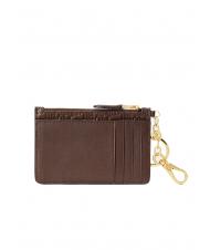 RALPH LAUREN LOGO EMBOSSED Porte-cartes en cuir avec porte-cl&eacute;s marron2 - Portefeuilles Femme - 2