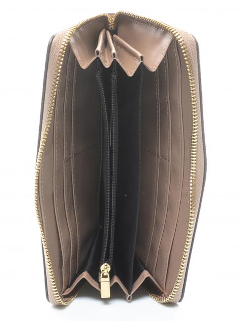 EBA Portefeuille zipp&eacute; taupe - Portefeuilles Femme