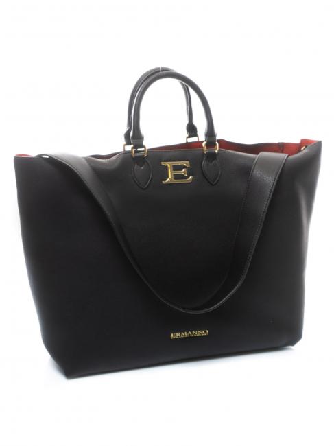 NATASHA Shopper &agrave; main, avec bandouli&egrave;re le noir - Sacs pour Femme