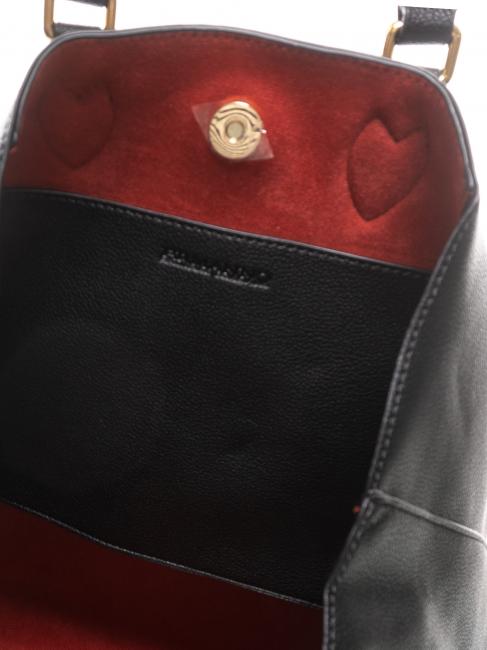 NATASHA Shopper &agrave; main, avec bandouli&egrave;re le noir - Sacs pour Femme