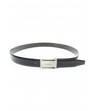 UNGARO Cintura doubleface in pelle con placca, peut &ecirc;tre raccourci sur mesure noir / marron fonc&eacute; - Ceintures - 3