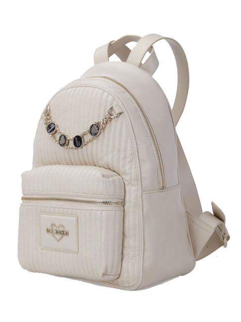 CHARM Sac &agrave; dos avec cha&icirc;ne Ivoire - Sacs pour Femme