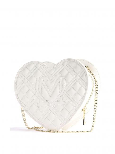 Borsa a cuore con tracolla catena  blanche - Sacs pour Femme