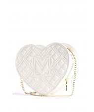 LOVE MOSCHINO Borsa a cuore con tracolla catena  blanche - Sacs pour Femme - 2