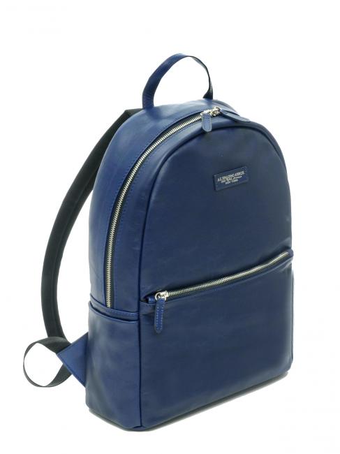 SOFT TECH Sac &agrave; dos pour ordinateur portable 14 ", en cuir bleu - Sacs &agrave; dos pour ordinateur portable