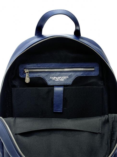 SOFT TECH Sac &agrave; dos pour ordinateur portable 14 ", en cuir bleu - Sacs &agrave; dos pour ordinateur portable