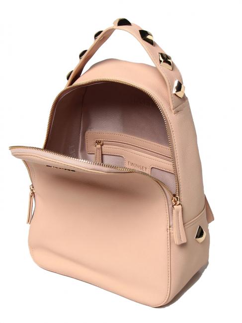 SQUARED STUDS Sac &agrave; dos avec clous et zip sable cubain - Sacs pour Femme