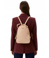 TWINSET SQUARED STUDS Sac &agrave; dos avec clous et zip sable cubain - Sacs pour Femme - 5