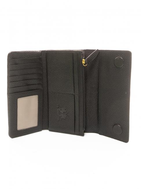HERITAGE Portefeuille continental en cuir noir - Portefeuilles Femme