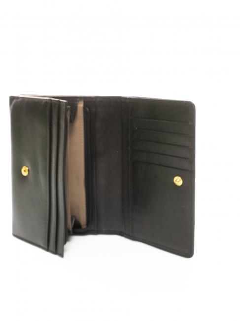 HERITAGE Porte-feuille en cuire noir - Portefeuilles Femme