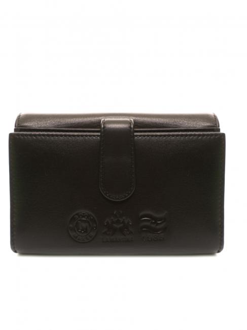 HERITAGE Porte-feuille en cuire noir - Portefeuilles Femme