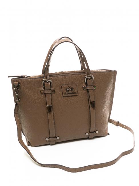 ALE Sac &agrave; main, avec bandouli&egrave;re taupe - Sacs pour Femme