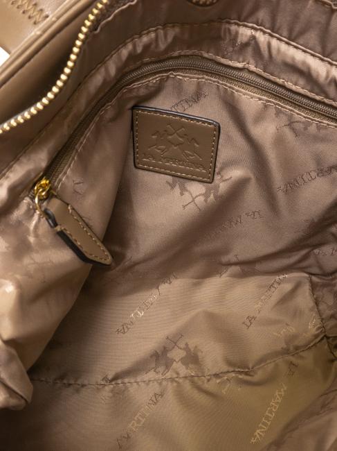 ANGELINA Shopper &agrave; main, avec bandouli&egrave;re taupe - Sacs pour Femme