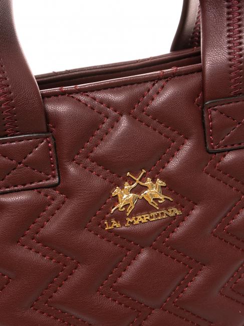 ANGELINA Shopper &agrave; main, avec bandouli&egrave;re Bourgogne - Sacs pour Femme
