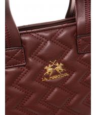 LA MARTINA ANGELINA Shopper &agrave; main, avec bandouli&egrave;re Bourgogne - Sacs pour Femme - 3