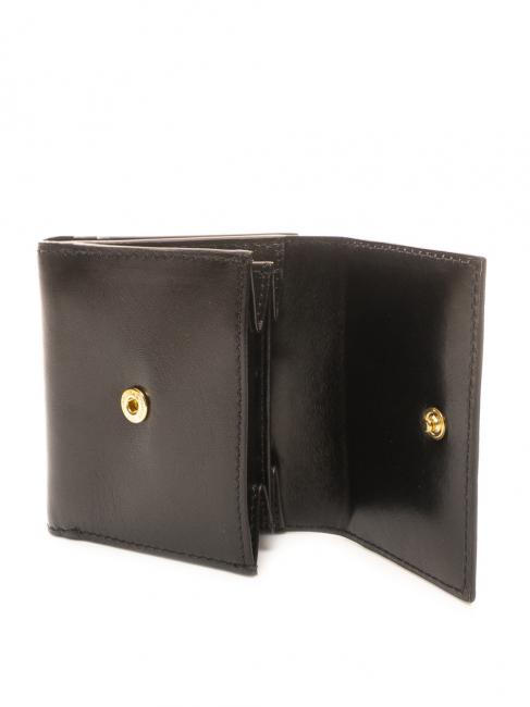 LEDA Porte-feuille en cuire black Gold - Portefeuilles Femme