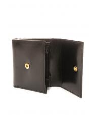 THE BRIDGE LEDA Porte-feuille en cuire black Gold - Portefeuilles Femme - 3