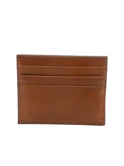 LEDA Portefeuille porte-cartes en cuir MARRON - Portefeuilles Femme