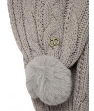 TWINSET Sciarpa con Pompon  gris clair chin&eacute; - &Eacute;charpes - 2