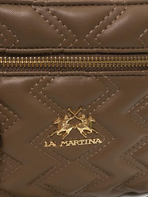 ANGELINA Bandouli&egrave;re plate taupe - Sacs pour Femme
