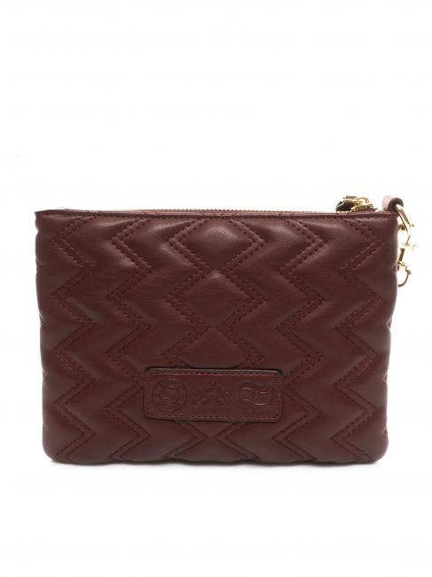 ANGELINA Bandouli&egrave;re plate Bourgogne - Sacs pour Femme