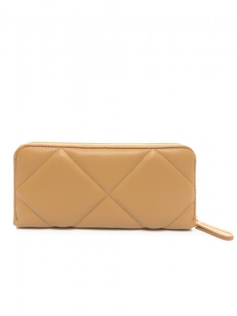 Portafoglio Trapuntato Zip autour bois clair - Portefeuilles Femme
