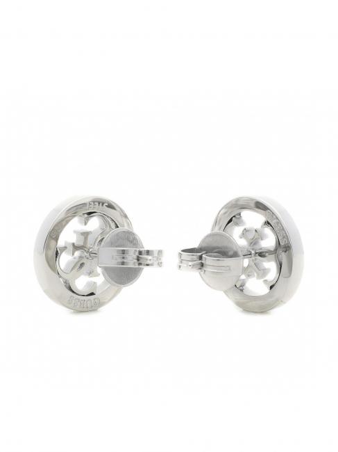 PAVE 4G LOGO STUDS Des boucles d'oreilles ARGENT - Boucles d'oreilles