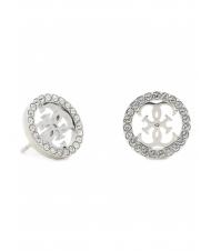 GUESS PAVE 4G LOGO STUDS Des boucles d'oreilles ARGENT - Boucles d'oreilles - 4